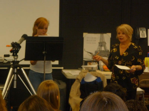 Kathy Garver with Students 