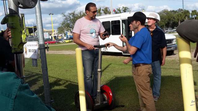 Walt Willey does a Segway